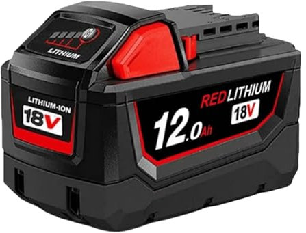 1 Pièce 18V 12.0Ah Compatible avec Milwaukee M18 XC M18B6 Batterie Rechargeable Lithium ION 48-11-1850 2646-60 Outils Électriques
