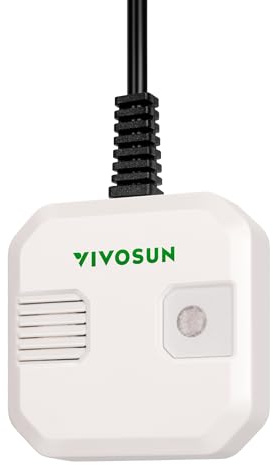 VIVOSUN 4-in-1 Sensor für Temperatur, Luftfeuchtigkeit, CO2 und Licht | VPD Monitoring, hohe Genauigkeit, kompatibel mit GrowHub E42A+ für Growzelt & Indoor Pflanzen