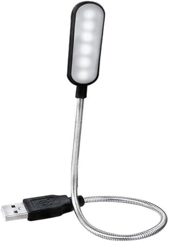 Xingdianfu USB Anschluss Leselampe, USB Schwanenhals, USB LED Lampe, USB-Lampen, Mini-USB-Licht Für Laptop, LED-USB-Licht, Notebook-Leselampe, Schwarz