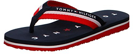 Tommy Hilfiger Damen Flip Flops Tommy Loves NY Beach Sandal Badeschuhe, Blau (Midnight), 41