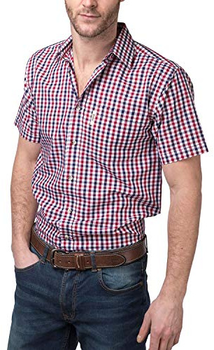 Rydale Men's Classic Short Sleeved Shirts Polycotton Checked Summer Tops