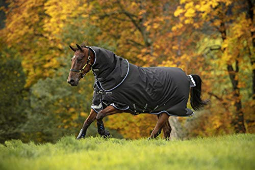Horseware® Amigo® Bravo 12 Plus Turnout 250g - Black/Strong Blue & Black, 69 inches
