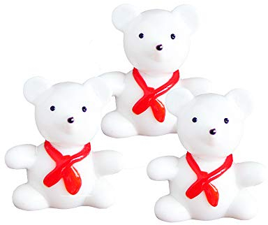 KINO Juego de 3 figuras de cristal soplado con diseño de oso pequeño animal hecho a mano de cristal de Murano