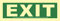 Becral® - Señal luminiscente EXIT PVC 0,7mm Clase B 105X300mm homologado CTE, RIPCI nueva ley ref.RD12102