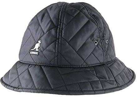 Kangol Quilted Casual Hut Glockenhut Stoffhut Stepphut Damen - mit Futter Winter Herbst-Winter - S (54-55 cm) schwarz