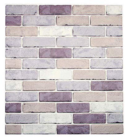 2021 Stickers Muraux Brique Mousse De PE 3D Wallpaper Pierre en Relief De Brique,Autocollant Papier Peint 3D Brique de Pierre Amovible Décoradif Imperméable Auto-Adhésif (77 cm x 70 cm) (F)