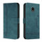 QIWEIQING Kompatibel mit Samsung J7 2017 Hülle Leder, Klapphülle HandyHüllen Handytasche Case für Galaxy J7 2017, Flip Schutzhülle Flip Case für Galaxy J7 2017 (Eu Version) Green HX