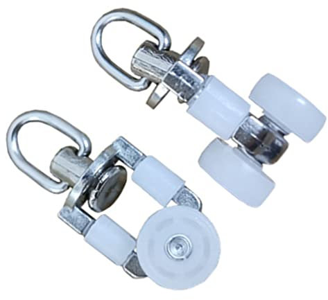 20Pcs Curtain Rail Gliders: Curtain Track Pulley Alloy Track Rollers Ceiling Track for Curtains Drapery Carrier Slides Window Hooks Curtain Track Roller to Rotate Wheeled Track