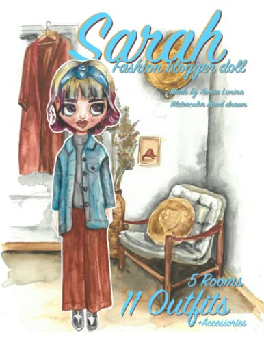 Sarah Fashion blogger doll: Paper doll