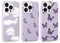 Yoedge 3 Pezzi Custodia per Apple iPhone 7 Plus/8 Plus 5,5, TPU Silicone Custodia Morbida Case con Disegni Fantasia aesthetic,Antiurto Protettiva Originale Cover per iPhone 8 Plus, Farfalla