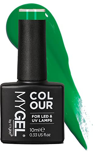 Mylee Gel Nail Polish 10ml [Groovy Green] UV/LED Soak-Off Nail Art Manicure Pedicure for Professional, Salon & Home Use [Autumn/Winter 2022] - Long Lasting & Easy to Apply