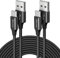 Baiwwa 3M Cable USB C, 2Pack Largo Cargador Tipo C Nylon Trenzado Carga Rápida Cabo USB-A a USB-C para Samsung Galaxy S10 S9 S8 S10e S20 S21 S22 Plus, A20e A40 A41 A50 A51 A52 A70 A71