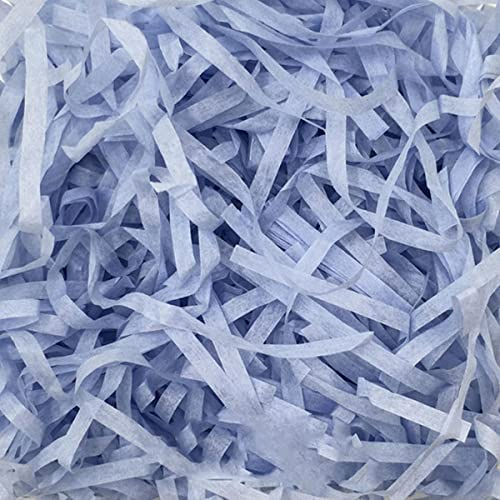 Paper Shredded Tissue Fruit Baskets Gift Box Hamper Kraft Packaging Paper Shred Decorations Filler Soft Vivid 100G-Sky Blue,China