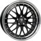 MB Design Felge LV1 7.5Jx18 ET45 5x112 Glanzschwarz poliert kompatibel mit Audi A3 A4 A6 Q2 TT