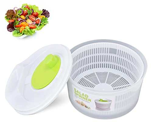 Ensalada Spinner, Secador De Lechuga Con Tazón De Desagüe Y Colador, Secador De Verduras Y Frutas, Lavadora De Verduras, Secador Giratorio, Spinner Para Preppin Rápido