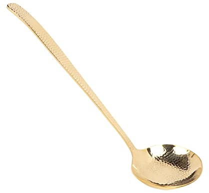 Ladle with Well Balanced, Pure Brass Material Ladle Spoon, Soup Ladles with Elegant Design, Multifunction Ladell Spoons for Any Home Cook or Professional Chef(Ladle)