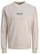 JACK&JONES Sweatshirt Weicher Langarm Pullover mit 3D Print Lockerer Rundhals Sweater JORVESTERBRO, Größe Pullover:XS,Farben:Sand