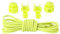 Boolavard 2 Pares de Cordones Elásticos Para Zapatos, Sin Ataduras, Para Correr, Trotar, Zapatillas de Deporte (Amarillo fluorescente)