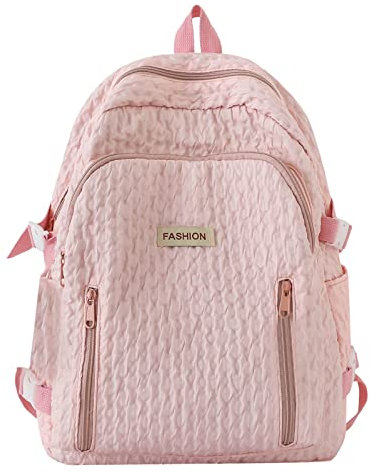 Generico Zaino Donna Pelle Sintetica Vintage Nero 40 x 30 x 20 cm Daypack Backpack Impermeabile Antifurto per Scuola