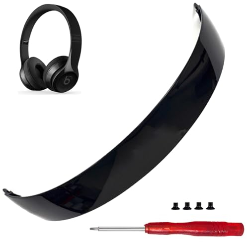 Solo 3 kabelloses Kopfband wie das OEM-Ersatz-Band, Solo3-Teile, Zubehör, kompatibel mit Beats by Dr. Dre Solo 3/A1796 und Solo 2 kabelgebunden/drahtlosen (B0518/B0534) Kopfhörern (glänzendes Schwarz)