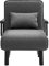 INMOZATA Folding Sofa Bed 3-in-1 Convertible Single Sofa Bed with Wheels and Adjustable Backrest Lounge Recliner Sleeper with Pillow Single Sofa Chair for Living Room Home Office Guest Room(Grey)