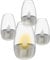 Mini Solar Garten LED Tischlampe 10 x 6 cm - 4er Set - Outdoor Deko Leuchte warm weiß - Garten Balkon Terrasse Beleuchtung für Außen