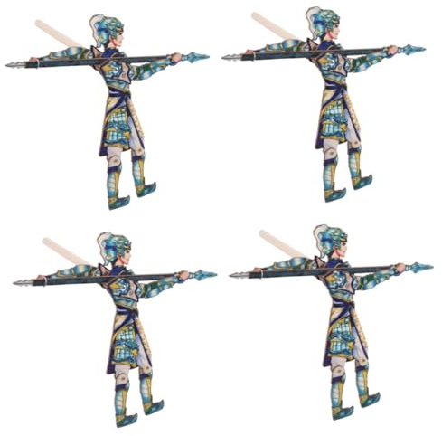 BESTonZON 4 Stück Marionetten-Schattenspiel-Ornament Figur Chinesische Geschichte Handpuppen Kinder bastelset basteln für Kinder Kinderspielzeug Spielzeuge Bausatz für Schattenpuppenspiel