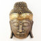 Oriental Galerie Buddha Wandmaske Holz Deko Gesicht Wall Art hängende Maske Wand mit Goldverzierung 40 cm