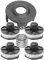 Qingriver Compatible avec Makita 18V dur181 / RF/Z, 195858-1/196145-9,bobine filetée de rechange pour tondeuse à gazon,Lot de 4 bobines de Fil de Coupe de Rechange,1 ressort,1 couvercle bobine,