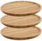 ZEONHEI Lot de 3 soucoupes rondes en bambou de 30 cm pour intérieur et extérieur