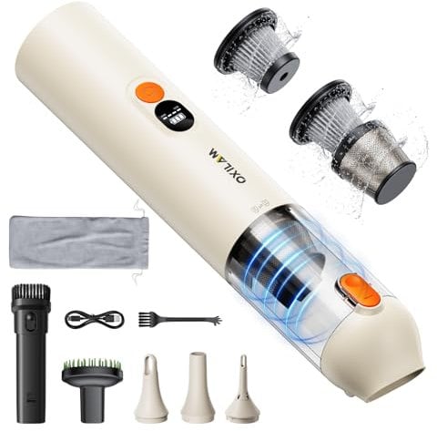 OXILAM Handheld Vacuum Cleaner with Pet Tool, 14000Pa Powerful Car Vacuum Cleaner, Handheld Vacuum Cordless Small Vacuum Cleaners for Pet Hair, Car, Home, Office, Kitchen