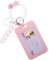 Amaxiu Porta carte fotografiche Kpop in acrilico, cornice per esposizione carte fotografiche, porta carte fotografiche Kpop, organizer per carte fotografiche Kpop con portachiavi (rosa B)