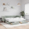 Sufrk Tagesbett Ausziehbar mit Schubladen Hellgrau 90x200 cm Tagesbett Ausziehbar Bett Mit Stauraum Bett Zum Ausziehen Bett Mit Schubladen Samt - 3196739
