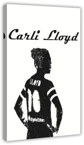 WANGCYJS Carli Lloyd Fußballspieler-Poster, 6 Stück, Leinwand-Poster, Schlafzimmer, Dekoration, Landschaft, Büro, Raumdekoration, Geschenkrahmen: 50 x 75 cm