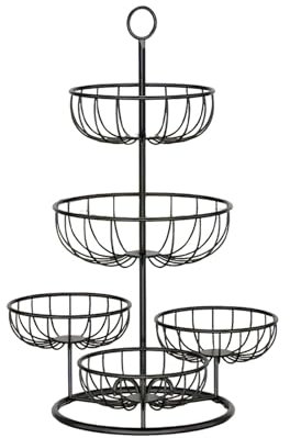 MagiDeal, frutero de 5 niveles para encimera de cocina, almacenamiento de frutas, organizador de bocadillos, cesta para almacenar patatas y