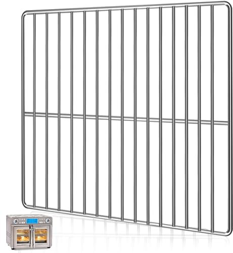 GCQ Air Fryer Accessories for Emeril Lagasse Dual Zone 360 Air Fryer Oven 25 QT 14''*11.5'' Stainless Steel Air Fryer Wire Rack Roasting Steamer Grill Racks Replacement Parts