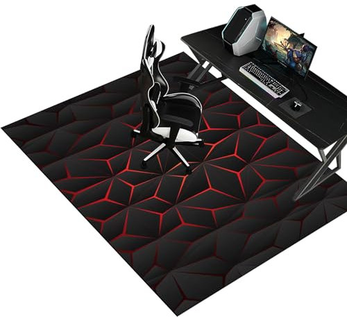 Fzamudng Bodenschutzmatte für Hartböden - Schreibtischstuhl Unterlage - Gaming Teppich Stuhlunterlage -70 x 90 cm Bürostuhl Matte - Bodenmatte unter Bürostuhl und Schreibtisch - Schreibtischunterlage