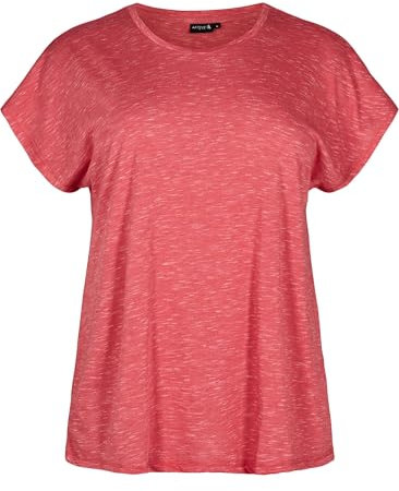 Zizzi Active by Damen Große Größen T-Shirt Kurze Ärmel Größe Gr L Hibiscus Mélange
