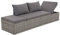 Gartenliege mit Auflagen in Grau Polyrattan Möbel Sonnenliegen Sofa Bett Möbel Liege Pool