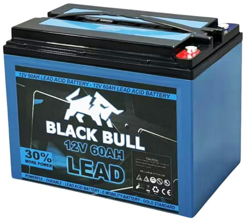 FORÇA Blackbull pro 12V 60AH, ersetzt 58AH Akku Zyklenfest Schraubanschluss Akku für Kabinenfahrzeuge Elektrofahrzeuge ECONELO AKTIVIMO ECABINO