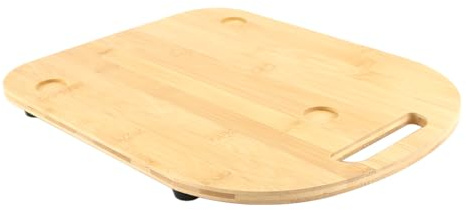 Enwye Planche coulissante en bambou et bois facile à déplacer avec 4 pieds en caoutchouc amortisseurs et 3 rainures