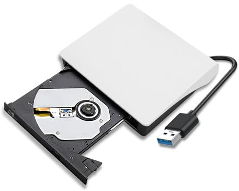 External DVD Drive Type-C 3.0, Portable CD Burner Optical High Speed CD Reader Rw Writer DVD Reader for Laptop, Desktop, Pc, Mac, Ios, Windows 11/10 / 8/7 / Xp/Linux/Vista