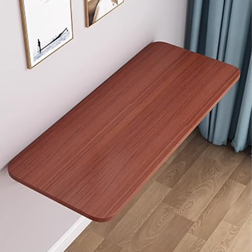 Platzsparende klappbare Werkbank zur Wandmontage, 121,9 x 50,8 cm, zusammenklappbarer Klapptisch, vielseitiger Murphy-Schreibtisch für Heimbüro, Waschküche und Küchenbar (Teakholz-Finish)