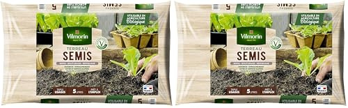 Vilmorin - Terreau semis bouturage - Triple usages - Prêt à l'emploi - 5 L - 1,5 Kg (Lot de 2)