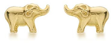 CARISSIMA Damen-Ohrstecker 18ct Elephant Stud Earrings 750 Gelbgold - 7.55.3159