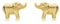 Carissima Gold Damen-Ohrstecker 18ct Elephant Stud Earrings 750 Gelbgold - 7.55.3159