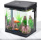 Nobleza - Aquarium en Verre avec Couvercle et lumières LED, Complet Bocal Poisson, Système de Filtration de 14 litres. Couleur Noir.