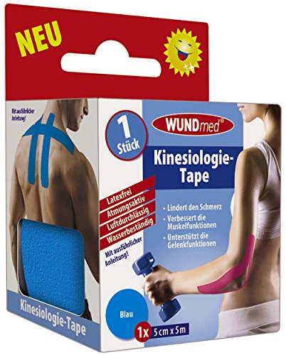 Wundmed Kinesiologie Tape 5m x 5 cm blau, 3er Pack