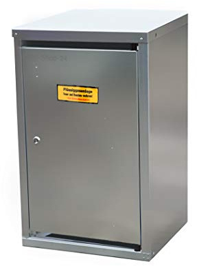 1 x 11 kg Propangas Flaschenschrank/Gasflaschenschrank verzinkt MIT RÜCKWAND (geeignet für 3-, 5, 10, 11 kg Gasflaschen - Gasschrank Schutzschrank)