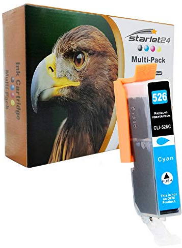 1x Druckerpatrone Cyan kompatibel für Canon CLI-526 iP4800 iX6550 MG5100 MX710